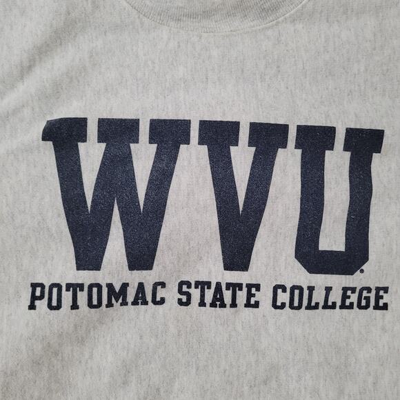 Vintage WVU University Sweatshirt Small 21x23 Baggy Cropped - Picture 9 of 14